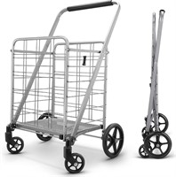 Grocery Utility Flat Folding Shopping Cart