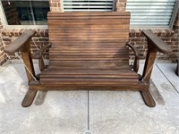 Dark Stained Porch Swing