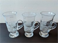Set of 3 Crystal Coffee Mugs