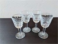 Set of 4 Waterford Crystal Digestif/Sherry Glasses