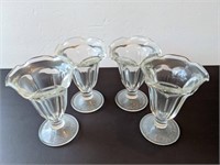 Set of 4 Glass Dessert Cups
