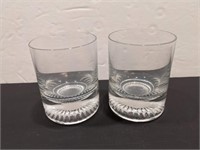Pair of  Glass Heavy Base Tumbler Glasses