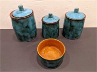 Lot of Ceramic Storage Jars/Dish (4)