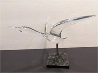 Daume Nancy Clear Crystal Flying Seagull Sculpture