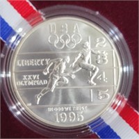 1995 90% Silver Unc Dollar U.S. Olympic Track