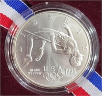 1996 90% Silver Unc Dollar U.S. Olympic Pole Vault
