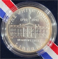 1992 90% SIlver Unc Dollar White House 200th