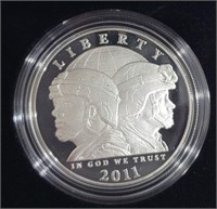2011 Silver Proof Dollar United States Army