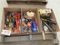 3 flats of misc hand tools
