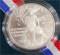 1996 Unc SIlver Dollar National Community Service