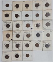Lot of 28 Indian Head Pennies 1905 x 5,1906 x 5
