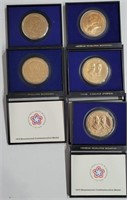 Lot  Of Bicentennial Bronze Medals Washington x2
