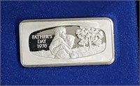 1000 Grains Sterling Bar Fathers Day 1976 In Box