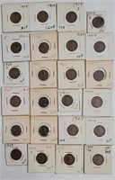 Lot of 24 Wheat Pennies 1919p x 2,