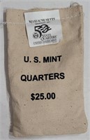 $25.00 Face Value Quarter Bag Massachusetts P