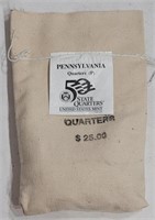 $25.00 Face Value Quarter Bag Pennsylvania P