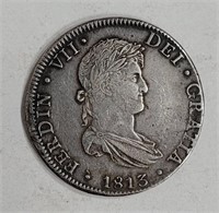 1813 Silver 8 reales coin 27 grams total weight