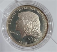 1995 Proof Silver Dollar Special Olympics No Mint