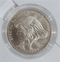 1995 Unc Silver Dollar Special Olympics No Mint