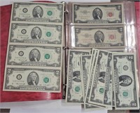 Collection of 50 $2.00 Bills 2 are Red Seals 1