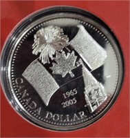 40th Annicersary of the Canadian Flag 99.9% Silver