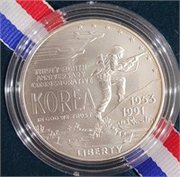 1991 Korean War Silver Dollar Uncirculated In