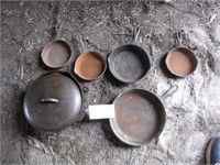 5 cast iron skillets