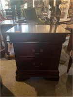 Two drawer wooden end table