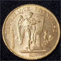 RARE 1897-A 20 Franc 1/5 OZ Gold Coin