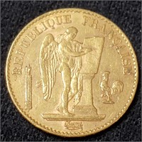 RARE 1895-A  20 Franc 1/5 OZ Gold Coin