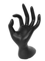Modern black hand ring holder display