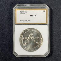 1988-D Olympiad Silver Coin MS70