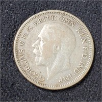 1928- 6 Pence - George V 4th coinage