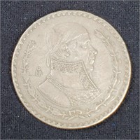 1957 Silver Mexican Peso