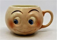 1940s Czechoslovakia Pottery Childs Face Mug