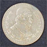 1958 Silver Mexican Peso