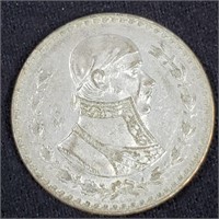 1959 Silver Mexican Peso