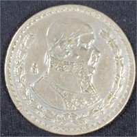 1961 Silver Mexican Peso