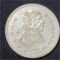 1965 Silver Mexican Peso