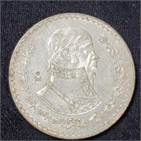 1965 Silver Mexican Peso