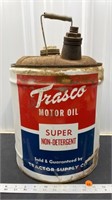 Vintage Trasco 5 gal oil can