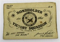 1944 Bondholder Name Certificate Card
