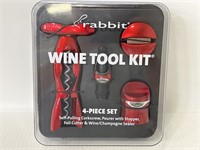 4 piece Rabbit Wine tool kit sealed in box