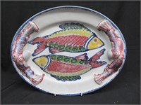 An Art Pottery Fish Serving Platter