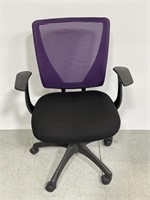 Purple rolling office chair