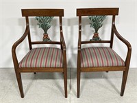 Pair of decorative dining chairs