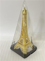 Mini gold colored metal Eiffel Tower replica