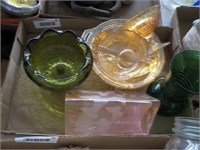 depression and other colored glass items