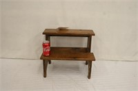 Vintage Wood Bed Step Stool ~ 7" x 15"