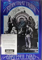 Greatful Dead Group Signed Poster- Jerry Garcia, B